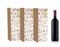 Pack Of 3 Recyclable Christmas Bottle Bags Red Berry Traditional Design Wine Bottle Bags