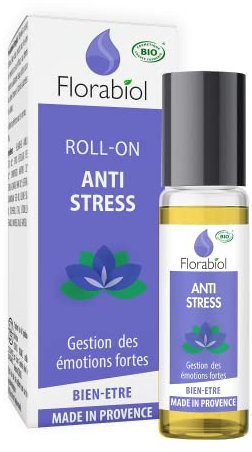 FLORABIOL - ROLL ON ANTI STRESS - CERTIFIE BIO - 10 ML - FORMULE 100% NATURELLE - 4 HUILES ESSENTIELLES - STRESS - ANGOISSES - EQUILIBRE EMOTIONNEL- FABRIQUÉ EN FRANCE