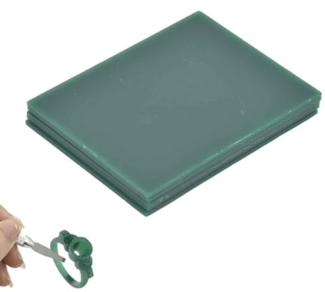 ANKROYU 5 Stück Modellierwachs, 2 Mm Schmuckwachs Scheiben, Grüner Schmuck Schnitzwachs, Schmuck Modellierung Skulpturenproduktion Zubehör, Schmuck Carving Wax