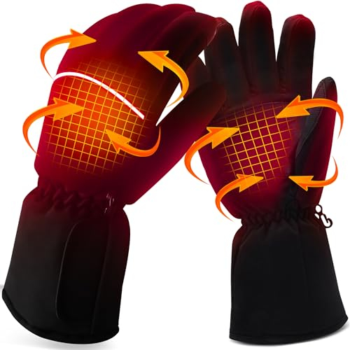 Mermaid Beheizbare Handschuhe für Herren Deman Batterie Skihandschuhe Winter-Touchscreen Warme Handschuhe für Winter Outdoor Skifahren Jagen Wandern Camping