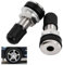 2 Stück Reifenventil Ventile Felgenventile für Auto Motorrad Reifen mit Staubkappen, Snap-In Auto Ventile für PKW Auto Motorräder Fahrräder, Tubeless Ventil Autoventile