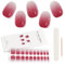 Kalolary 20PCS Gel Nail Polish Strips, Nail Gel Art Sticker Full Nail Wraps Decals with Nail File and Stick for Women Girls Nail Art Decor (UV/LED Lamp Required) (E)