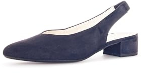 Gabor Damen Slingpumps, Frauen Absatzschuhe,Slingback,Leder,knöchelriemchen,büro-Pumps,Office,bequem,elegant,high Heels,Atlantik,42 EU / 8 UK
