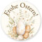 50 Aufkleber FROHE OSTERN - Ostermotiv Rund Ø 4,5 cm, Besondere Anlässe Ostern, Motiv-Sticker