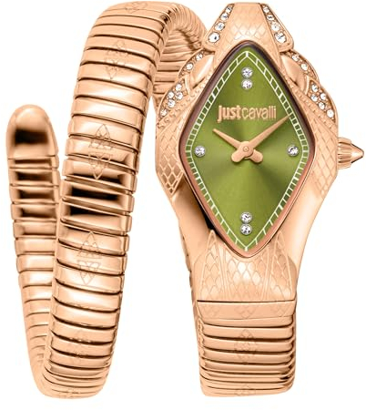 Just Cavalli Damen Analog Quarz Uhr mit Edelstahl Armband JC1L306M0055