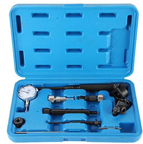 Cocoarm Einspritzpumpe Messuhr Dieselpumpen-Einstellwerkzeug-Set, Stabiles Kunststoffgehäuse, Präzises Messdesign