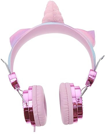 Homoyoyo Cuffie over Ear Per Ragazza Con Microfono Design Unicorno Con Strass Cuffie Regolabili e Pieghevoli Per Scuola e Colori Variabili Come Per e Ragazze