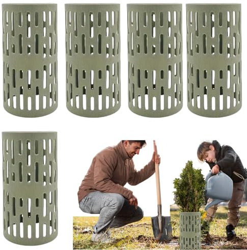 landscape lights2K 5 Stück baumschutz Pflanzen und Baumstammschutz Kunststoff Baumschutz mit Integrierten Verriegelungshaken verstellbare Größe Verhindern Sie Tiere Bäume