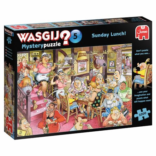Jumbo Spiele 1119800096 Wasgij Mystery 5 Sonntagsessen! 1000 Teile Puzzle
