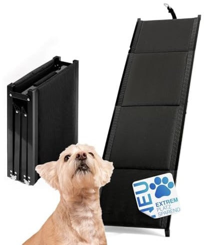 MASKOTA - Hunderampe Auto klappbar - 170cm - extra rutschfest - platzsparend - für alle Tierfreunde