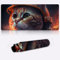 LJSPTU Tastatur, erweitertes großes Mauspad, Katze, Feuerwehrmann, PC Schreibtischunterlage (60 x 35 x 0,3 cm), erweitertes Gaming Mauspad, entworfen für FPS Spieler mit niedrigen DPI Anforderungen
