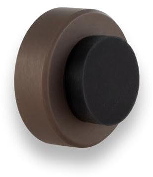 EVI Herrajes | Adhesive Door Stop | Wall Mounting Doorstop | 1,37x0,7 | Rustic Finish Brass | Anti Shock Door Handles | Design and Functionality | I-254/35-RU