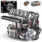 Mould King 10087 L4 - Set di mattoncini da costruzione per modellino motore a 4 cilindri, 1787 pezzi, regalo per ragazzi e ragazze