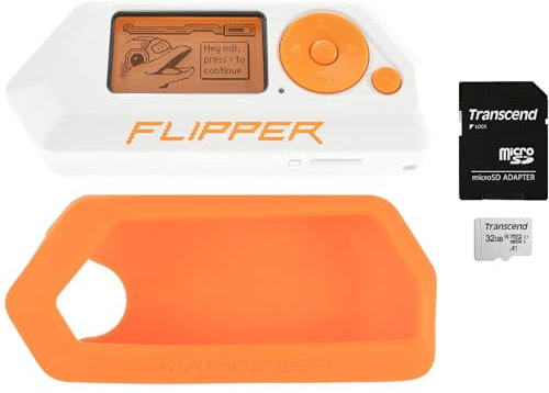 Flipper Zero Basic Kit — Flipper Zero | Funda de silicona | Tarjeta Micro SD de 32 GB | Adaptador MicroSD a SD