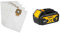 Dewalt DWV9402-XJ Fleece Dust Bag (Pack 5) + DEWALT Battery