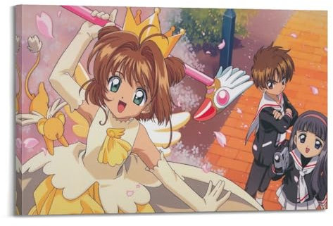 KFNICCE Cardcaptor Sakura Anime-TV-Show-Poster, dekorative Malerei, Leinwand, Wandposter und Kunstdruck, moderne Familienschlafzimmer-Dekoration, Poster, 50 x 75 cm