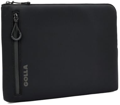 Golla Laptop Tasche/Wasserdichter Laptop Sleeve aus Neopren/Für MacBook, Asus und weitere Notebooks/Elegante Laptophülle/Reißverschluss mit Neoprenmantel / 13 Zoll/Black