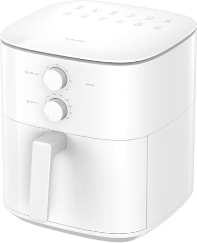 Xiaomi Air Fryer Essential 6L Luftfritteuse, Fassungsvermögen 6 Liter, maximale Temperatur von 200 °C, 60-Minuten-Timer, Weiß