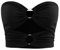 SOLY HUX Damen Crop Tube Top Trägerlos Sommertop Y2K Schulterfrei Oberteil Bauchfrei Bandeau Tops Sommer Partytop Schwarz S