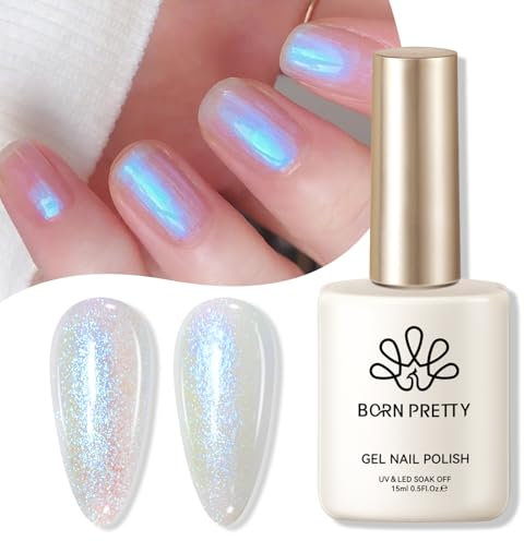 Born Pretty Cat Magnetic Eye Gel Glitzer Blau Aurora Schillernd UV Nagellack Frühling Sommer Gel Nagellack Maniküre und Nagelkunst DIY zu Hause