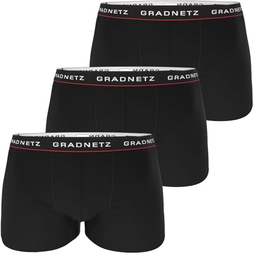 GRADNETZ Herren Boxershorts Retropants 3er-Pack