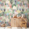 Fototapete Profhome 398611-GU heißgeprägte Vliestapete glatt Kindertapete matt grün rosa blau gelb 1,59 m x 2,8 m