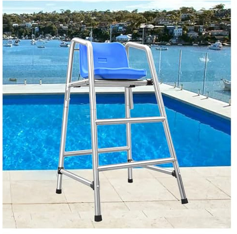 Poolleitern Rettungsstuhl, Rettungsschwimmerstuhl für Pool, 47,2 Zoll/59 Zoll/71 Zoll extra hohe Schwimmbeckendeck-Rettungsschwimmerstühle für den Außenbereich am See, Poolrand, Terrasse, St