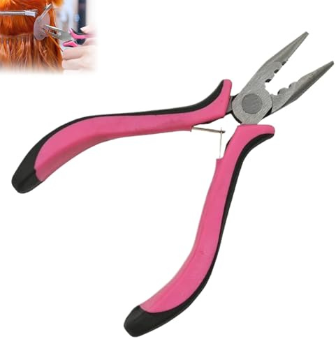 Bonding Zange für Extensions, 3 Loch Haar Zange für Nanoringe und Microringe, Extensions Zange für Das Anwenden und Entfernen Von Echthaar Extensions, für Friseure und DIY-Haarverlängerungen
