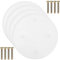 Operitacx 4pcs Ceiling Cover Plate Ceiling Hole Covers with Screws Round Covering Plates Circular Blank Up Cover Flat Blank Plate Round Electrical Box Covers
