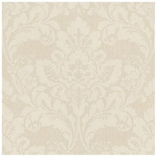 YöL Floral Damask Pattern - Neutral Cream - Feature Wall Statement - Living Room Dining Room Lounge - 10.05m x 53cm Roll - Contemporary Versatile Sophisticated - Washable Paste The Wall Wallpaper