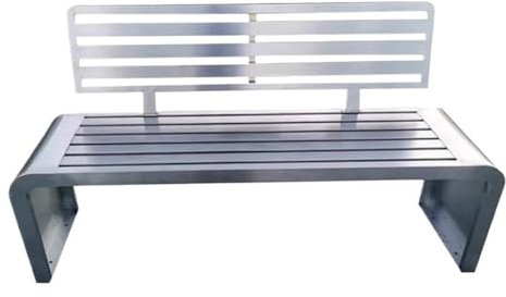 WFchenj222-6 Gartenbänke Parkbank mit Rückenlehne, Sitzgelegenheit aus Edelstahl for den Außenbereich, for Balkon, Hof, Veranda Terrassensitze(XXL)