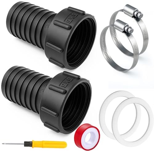 IBC Adapter S60x6 auf Schlauchtülle,Innengewinde auf Tülle 50 mm,2pcs | IBC Tank Zubehör IBC Adapter für Eine Vielzahl von Rohren und Ventilen