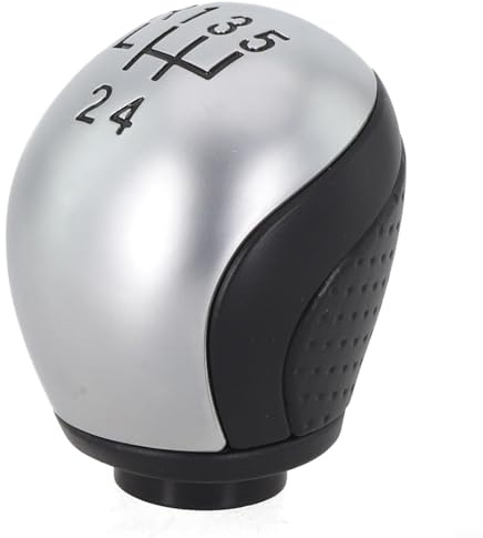 Gdfnmogo Pomo ergonómico para palanca de cambios de coche, mango de bola, palanca de cambios manual de piel, compatible con C5 2001-2008 407 RCZ (5 velocidades)