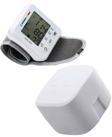Digitales Blutdruckmessgerät Großes Lcd, fürs Handgelenk, 1 Satz | ABS Gehäuse, Weißes Design, Leicht und Kompakt, für Büro und Zuhause, Lesbar