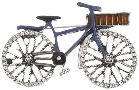 Gatuida Fahrrad Brosche aus Metall mit Strass Vintage Anstecknadel für Damen Vielseitiges Modeaccessoire für Kleidung und Taschen