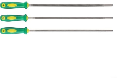 3 Piece For Chainsaw For Chain Files Set with 4mm, 4 8mm, 5 5mm Round Sharpening Files for For Chainsaw For Chain Maintenance and Woodwork Cutting