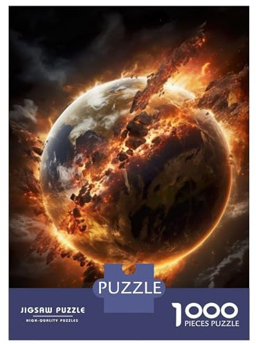 Jigsaw Puzzle 1000 Exploding Earth Planet Jigsaw for Adults Family Game Analysis And Logic Unique Gifts for Birthday And Christmas 70x50cm/1000pcs