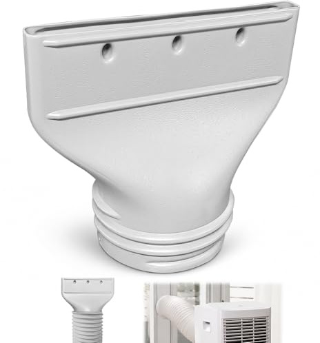 HuaMuDM Adaptador de Manguera de Aire Acondicionado Plano | Adaptador de Ventana para Salida de Aire,para Ventanas,Ventiladores de Extracción,Tubos de Escape(13/15CM)