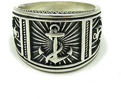 Sterling silber Herren Ring 925 Anker Empress Größe 52-74