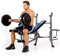 Marcy MWB-36780B Hantelbank mit 35kg Hantelset, Schwarz