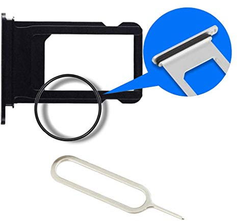 MMOBIEL Support de Carte SIM Compatible avec iPhone SE 2022 / SE 2020 / Série 8 - Support de Carte SIM avec Broche Sim - Noir
