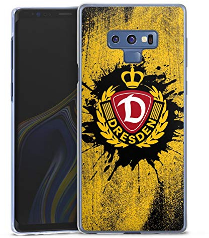 Hard Case kompatibel mit Samsung Galaxy Note 9 Schutzhülle transparent Smartphone Handy Hülle SG Dynamo Dresden Fußball Offizielles Lizenzprodukt
