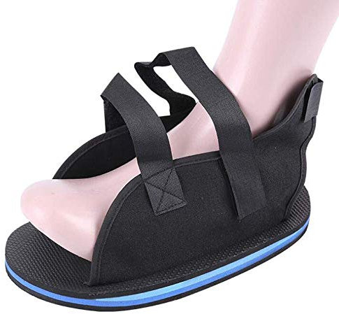 Moonlove Surgical Plastered Shoes with Adjustable Strap, Medical Open Toe Plaster Cast Shoes Broken Foot Rehabilitation Slippers Post-Op Foot Fracture Surgery Recovery Gypsum Mules Protector