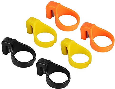 HEEPDD Sewing Thread Cutter Ring, 6Pcs Plastic Finger Thimble Line Cutting Tool for Yarn Thread(Random Color)