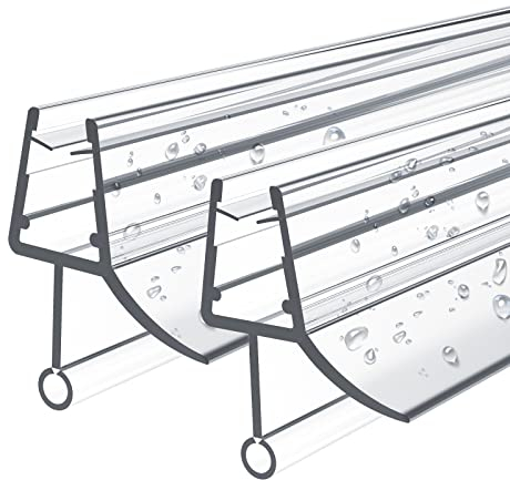 EMKE Lot de 2 joints de douche de rechange - Déflecteurs d'eau - Pour cabine de douche et salle de bain - 4 à 6 mm - Verre de 600 mm