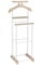 IDIMEX Valet de Chambre Medina chevalet de Nuit Double Portant pour vêtements, en MDF décor chêne Sonoma et métal laqué Blanc