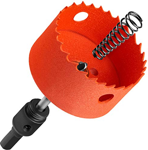 KSP-Tec - Lochsäge 60mm – Dosenbohrer für Hohlwanddosen – mit Auswerfer - Bohrkrone - Lochkreissäge – Steckdosenbohrer - Einbaustrahler (60mm)