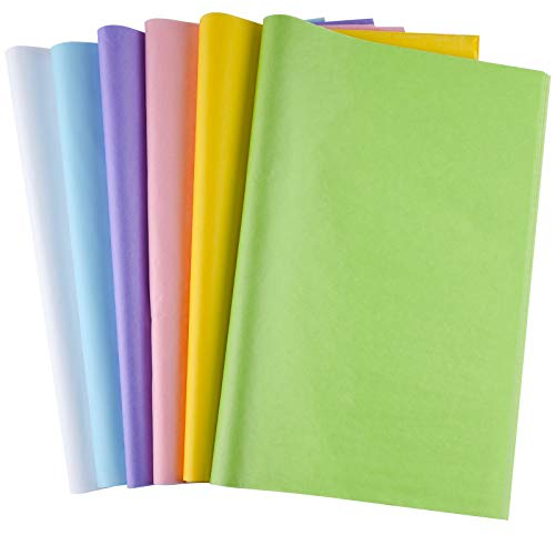 MIAHART Multicolor Tissue Paper Bulk 60 Blatt Sortiertes Geschenkpapier für Happy Easter Day DIY Crafts Geburtstagsfeier Verpackung Dekoration (6 Farben)