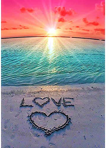 Rayong DIY Sonnenuntergang Diamond Painting, 5D Diamant Painting Set, Diamond Painting Bilder für Home Wand Decor Gemälde (30 X 40 cm)