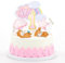 Ohaoduo 1st Kuchen Dekoration Happy Birthday Tortendeko 1. Geburtstag Kuchen Topper Kuchendekoration Kuchendeko Cake Topper Rosa Sterne Kitz Wolken für Mädchen Junge Kindergeburtstag Baby
